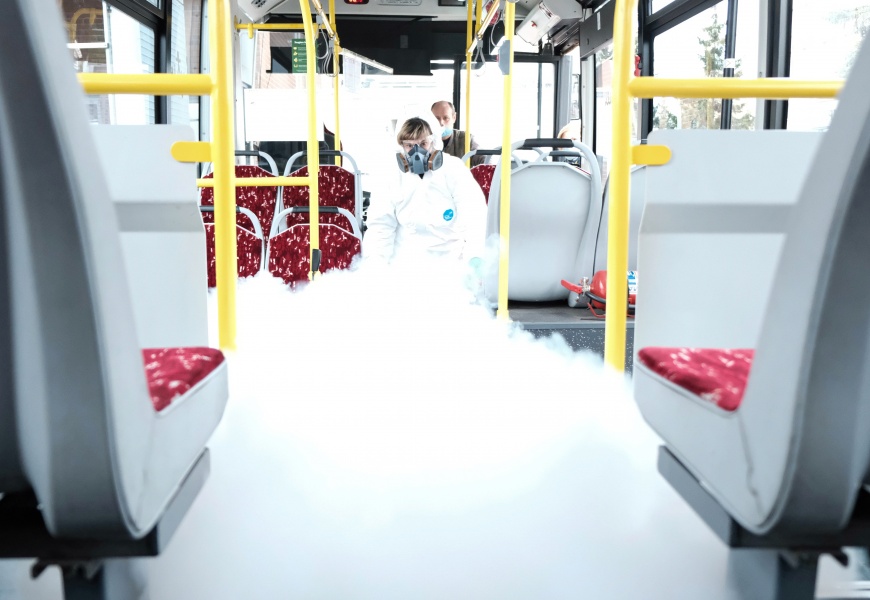 Saugumui Alytaus viešajame transporte sustiprinti – rūko dezinfekcinė sistema Saugumui Alytaus viešajame transporte sustiprinti – rūko dezinfekcinė sistema