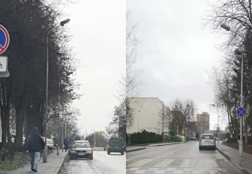 Ne laiku ir ne vietoje palikti automobiliai trukdo švarinti miesto gatves