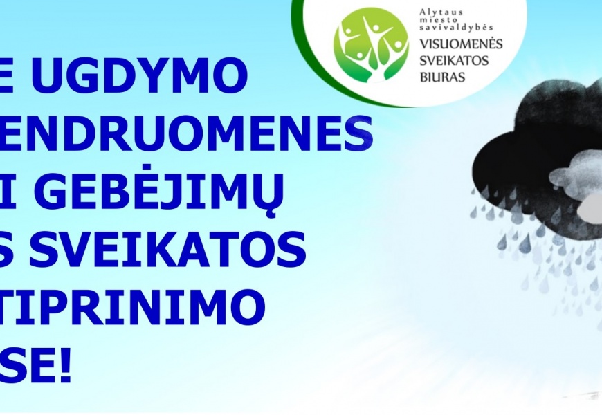 Įstaigų bendruomenės nariams – psichikos sveikatos stiprinimo mokymai