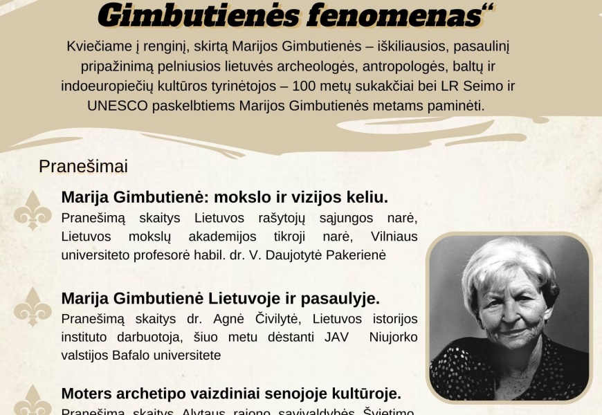 Kurnėnuose – apie pasaulinį pripažinimą pelniusios mokslininkės fenomeną Kurnėnuose – apie pasaulinį pripažinimą pelniusios mokslininkės fenomeną