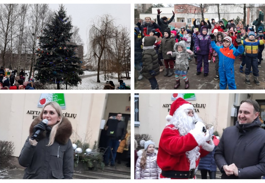 Jurgiškių bendruomenė pirmą kartą įžiebė savo Kalėdų eglę Jurgiškių bendruomenė pirmą kartą įžiebė savo Kalėdų eglę
