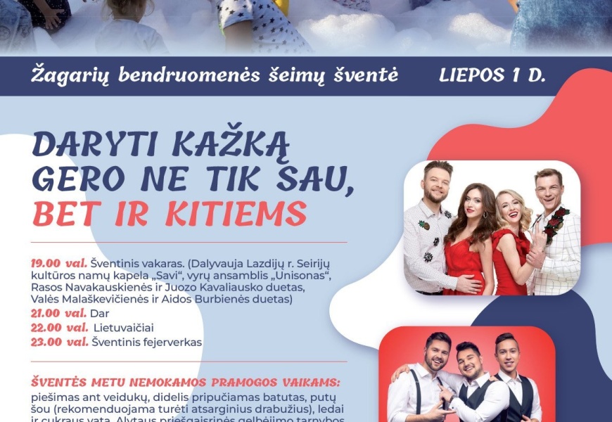Į Žagarius kviečia tradicinė šeimų šventė