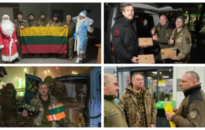 Kalėdų dvasia – ir Ukrainoje: lietuviškos dovanos – kariams, policijos pareigūnams