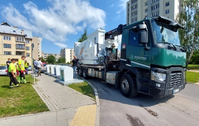 Moderniausias plovimo įrenginys Baltijos šalyse – jau Alytaus daugiabučių kiemuose