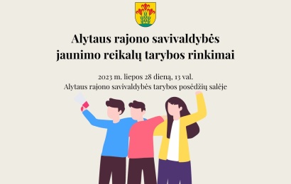 Kviečia dalyvauti rinkimuose į Alytaus rajono savivaldybės jaunimo reikalų tarybą