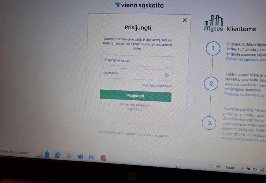 „Alytaus šilumos tinklai“ ragina atsisakyti popierinių sąskaitų