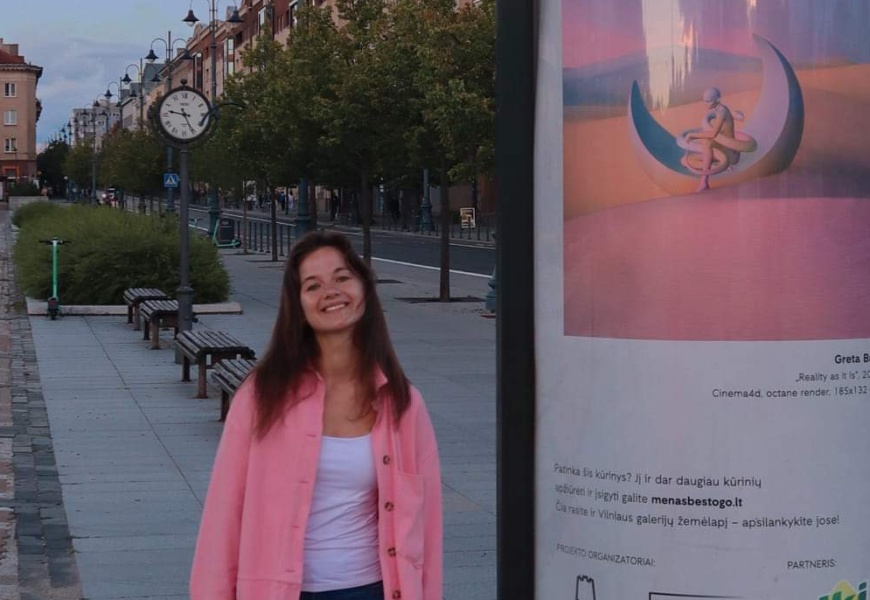 Jaunoji menininkė G. Bratkauskaitė: „Komunikuoju su žmonėmis per savo kuriamą meną“