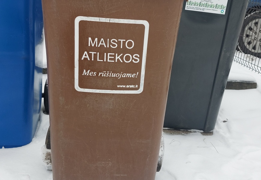 Šaltis „sukaustė“ ir konteinerius – prišalusių atliekų ištuštinimo teks palaukti  