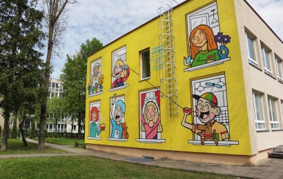 Europos dieną alytiškiai pasitinka su spalvinga dovana – piešiniu ant sienos