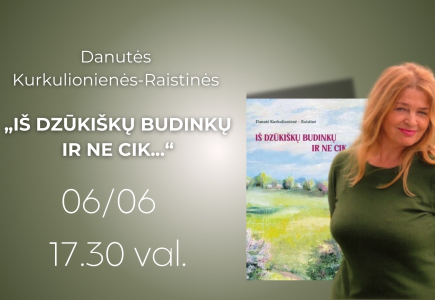 Menininkė Danutė Kurkulionienė-Raistinė kviečia į knygos dzūkų šnekta pristatymą Menininkė Danutė Kurkulionienė-Raistinė kviečia į knygos dzūkų šnekta pristatymą
