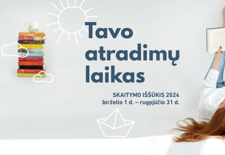 Skaitymo iššūkis „Vasara su knyga“ kviečia į atradimų kupiną nuotykį Skaitymo iššūkis „Vasara su knyga“ kviečia į atradimų kupiną nuotykį