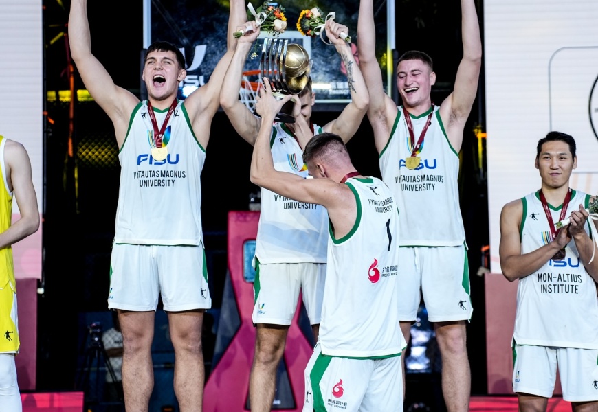 Alytiškis Nojus Lebskas atvedė VDU komandą į pergalę pasaulio 3×3 čempionate!