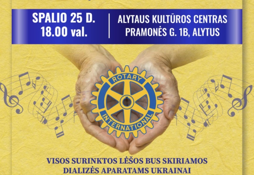 Alytaus Rotary klubas kviečia suremti pečius: Ukrainoje labai trūksta dializės aparatų