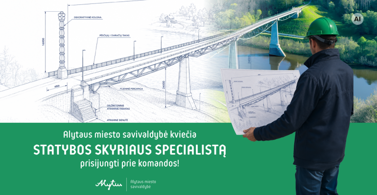 Savivaldybė prie komandos kviečia prisijungti Statybos skyriaus specialistą (-ę) Savivaldybė prie komandos kviečia prisijungti Statybos skyriaus specialistą (-ę)