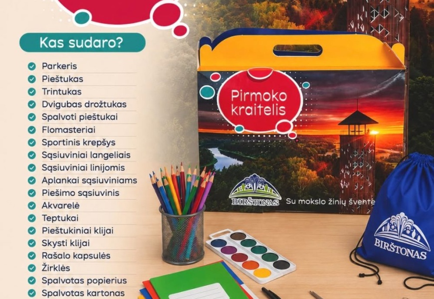 Birštono pirmokams paruošti „Pirmoko kraiteliai“ Birštono pirmokams paruošti „Pirmoko kraiteliai“