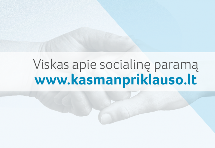 Informacija apie priklausančią paramą – vienoje vietoje