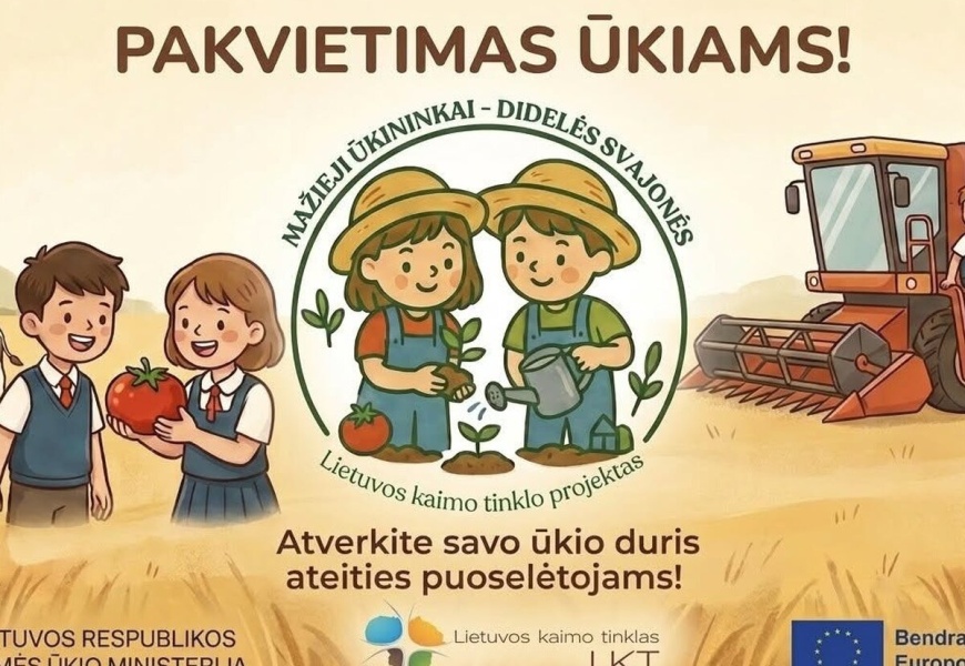 Lietuvos kaimo tinklas kviečia ūkininkus tapti svarbia dalimi edukacinio projekto „Mažieji ūkininkai“ Lietuvos kaimo tinklas kviečia ūkininkus tapti svarbia dalimi edukacinio projekto „Mažieji ūkininkai“