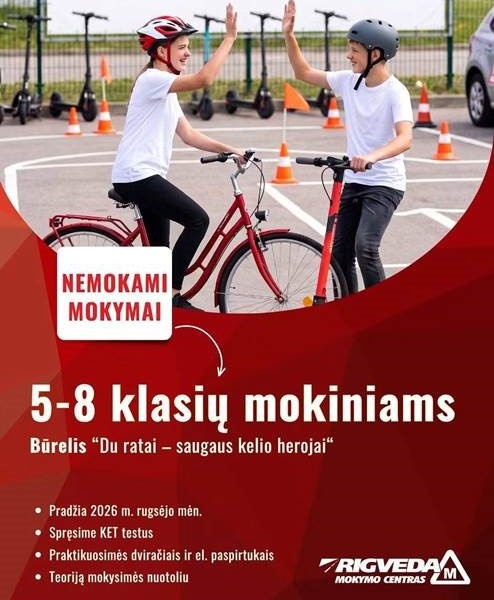 Kviečiame į būrelį „DU RATAI – SAUGAUS KELIO HEROJAI“