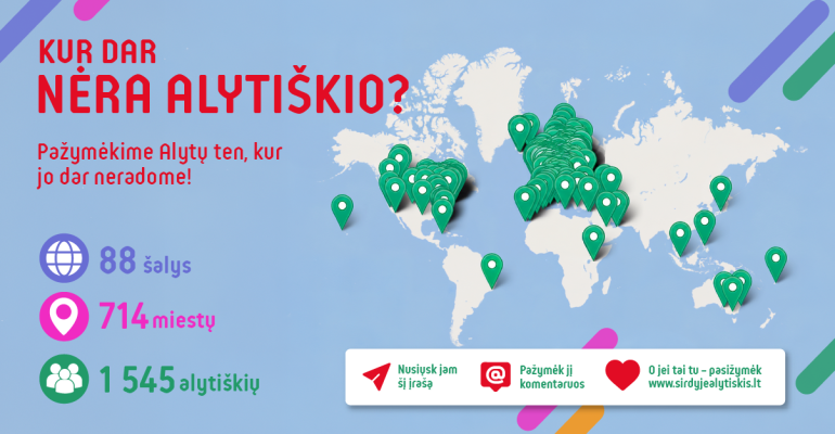 Kur dar nėra alytiškio? Alytus ieško saviškių visame pasaulyje