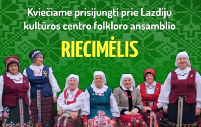 Kviečiame prisijungti prie Lazdijų kultūros centro folkloro ansamblio „Riecimėlis“ Kviečiame prisijungti prie Lazdijų kultūros centro folkloro ansamblio „Riecimėlis“