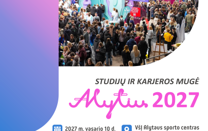 Alytus vėl taps jaunimo ateities pasirinkimų centru – sugrįžta studijų ir karjeros mugė