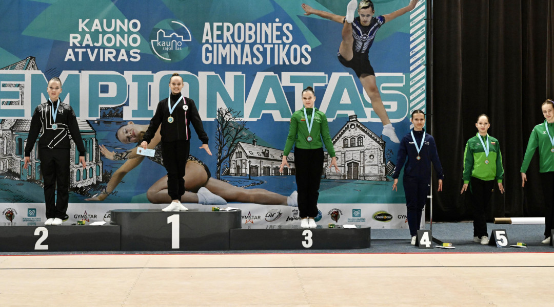 Alytaus sporto centro gimnastės aerobinės gimnastikos čempionate Garliavoje