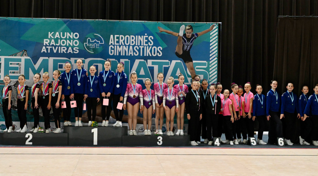 Alytaus sporto centro gimnastės aerobinės gimnastikos čempionate Garliavoje
