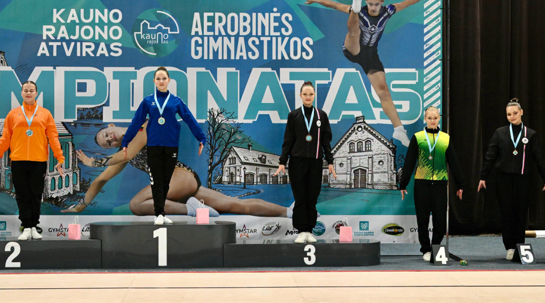 Alytaus sporto centro gimnastės aerobinės gimnastikos čempionate Garliavoje