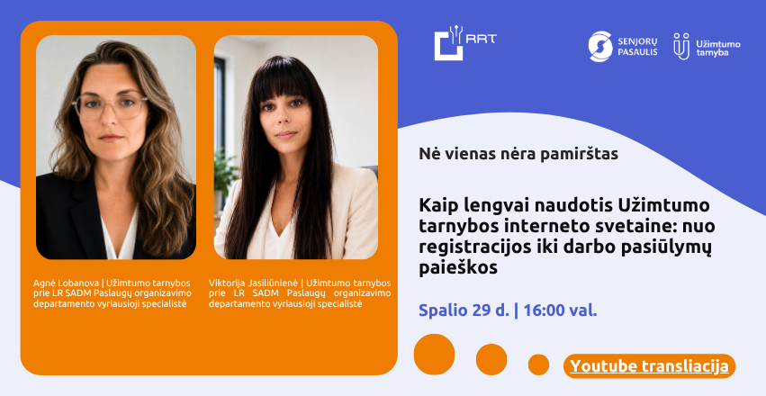 Spalio 29 d. 16 val. paskaitos afiša: Agnė Lobanova ir Viktorija Jasiliūnienė