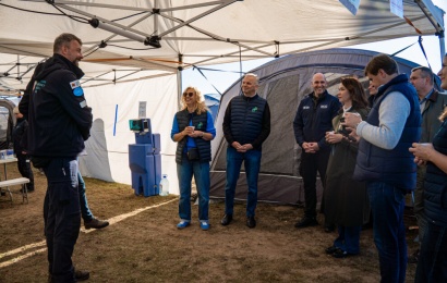 Lazdijų hipodrome praktiškai išbandytas gyventojų priėmimo ir humanitarinės pagalbos organizavimas