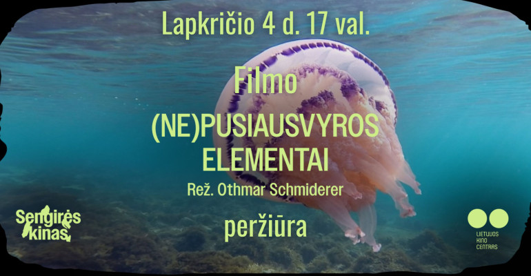 Filmo „(Ne)pusiausvyros elementai“ peržiūros lapkričio 4 d. 17 val. afiša