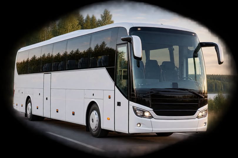 Autobusas – Varėnos rajono savivaldybės pranešimo iliustracija